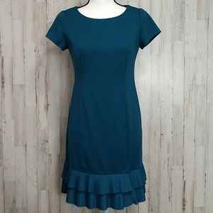 Talbots Teal Short Sleeve Dress